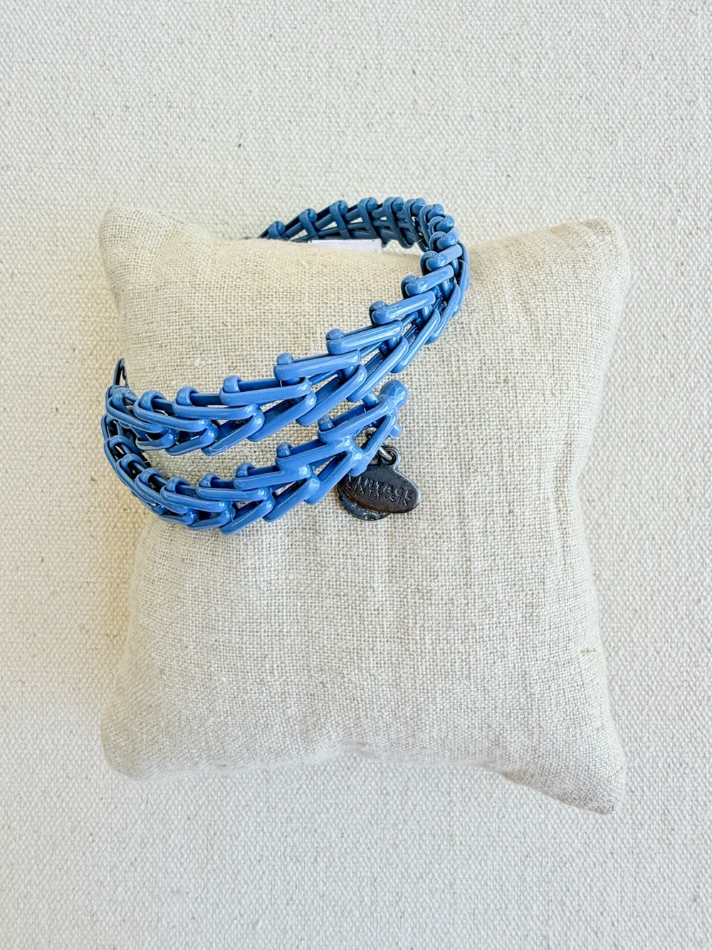 *Vintage Sixty Six Bracelet* ALEX & ANI Retired Gypsy Coil~Blue Used Good Cond